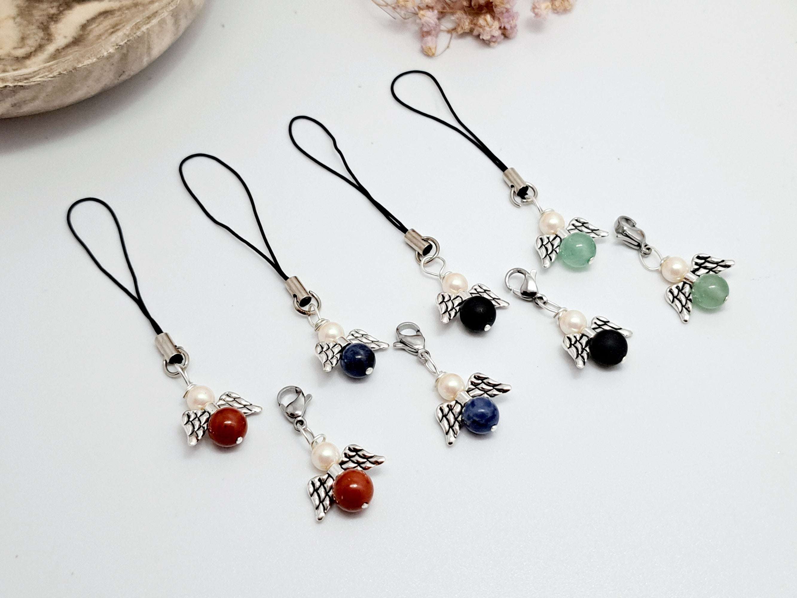 Ange Porte-Bonheur Pierre Naturelle | Cadeau Secret Santa Noël