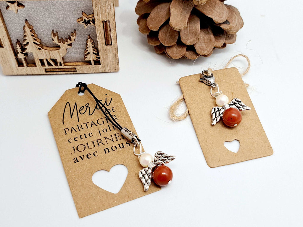 Ange Porte-Bonheur Pierre Naturelle | Cadeau Secret Santa Noël