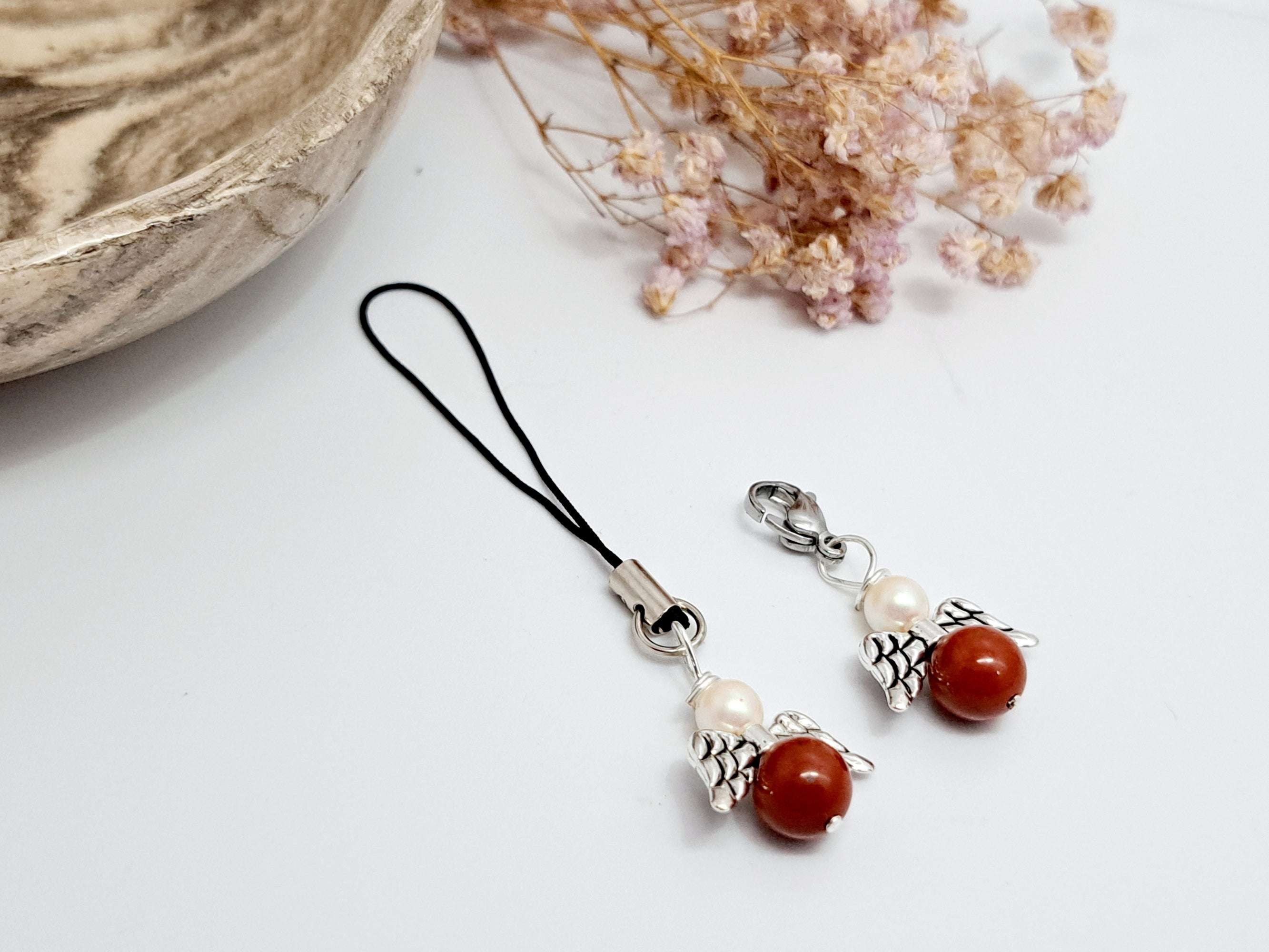 Ange Porte-Bonheur Pierre Naturelle | Cadeau Secret Santa Noël