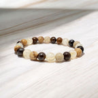 Bracelet Homme Pierres Naturelles | Citrine, Bronzite : Motivation & Nouveaux Départs