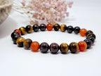 Bracelet Homme | Grenat, Cornaline & Œil de Tigre | Confiance & Énergie