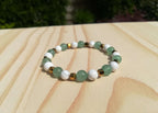 Bracelet Dame Howlite & Aventurine | Douceur, Anti-Stress & Cadeau Éco