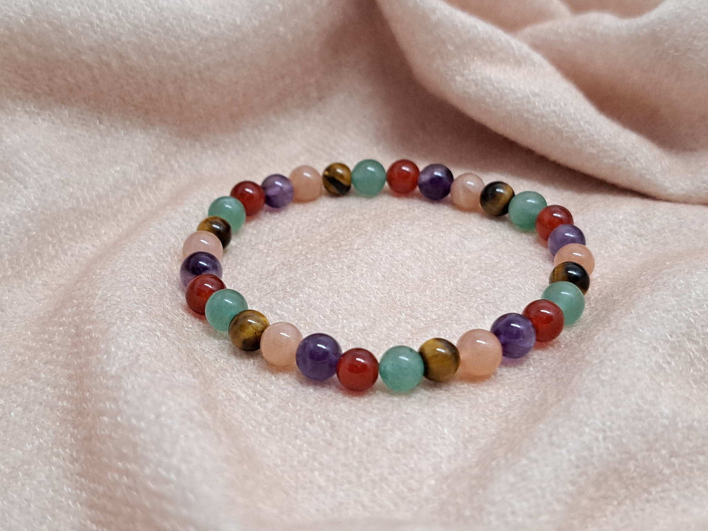 Cadeau Noël Femme | Bracelet Réussite | Aventurine, Cornaline & Œil de Tigre