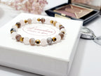 Bracelet Réconfort Femme - Quartz Rose, Agate Botswana & Hématite Dorée | Positivité