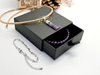 Coffret Cadeau Noël Femme - Parure Améthyste, Acier & Liège Unique