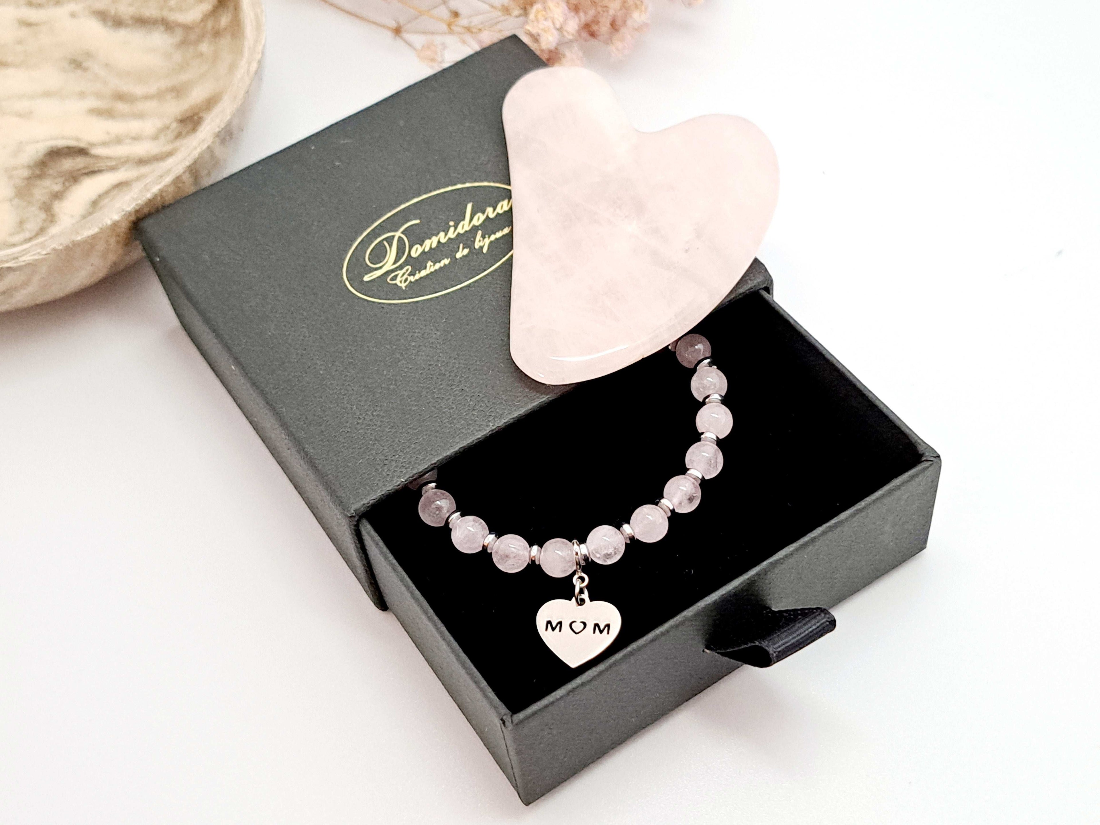 Coffret Cadeau Luxe Noël : Gua Sha Quartz Rose/Aventurine & Bracelet Pierres Naturelles - Rituel Bien-Être