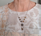 Collier d'Intention Lune & Œil de Tigre en Acier | Confiance & Intuition