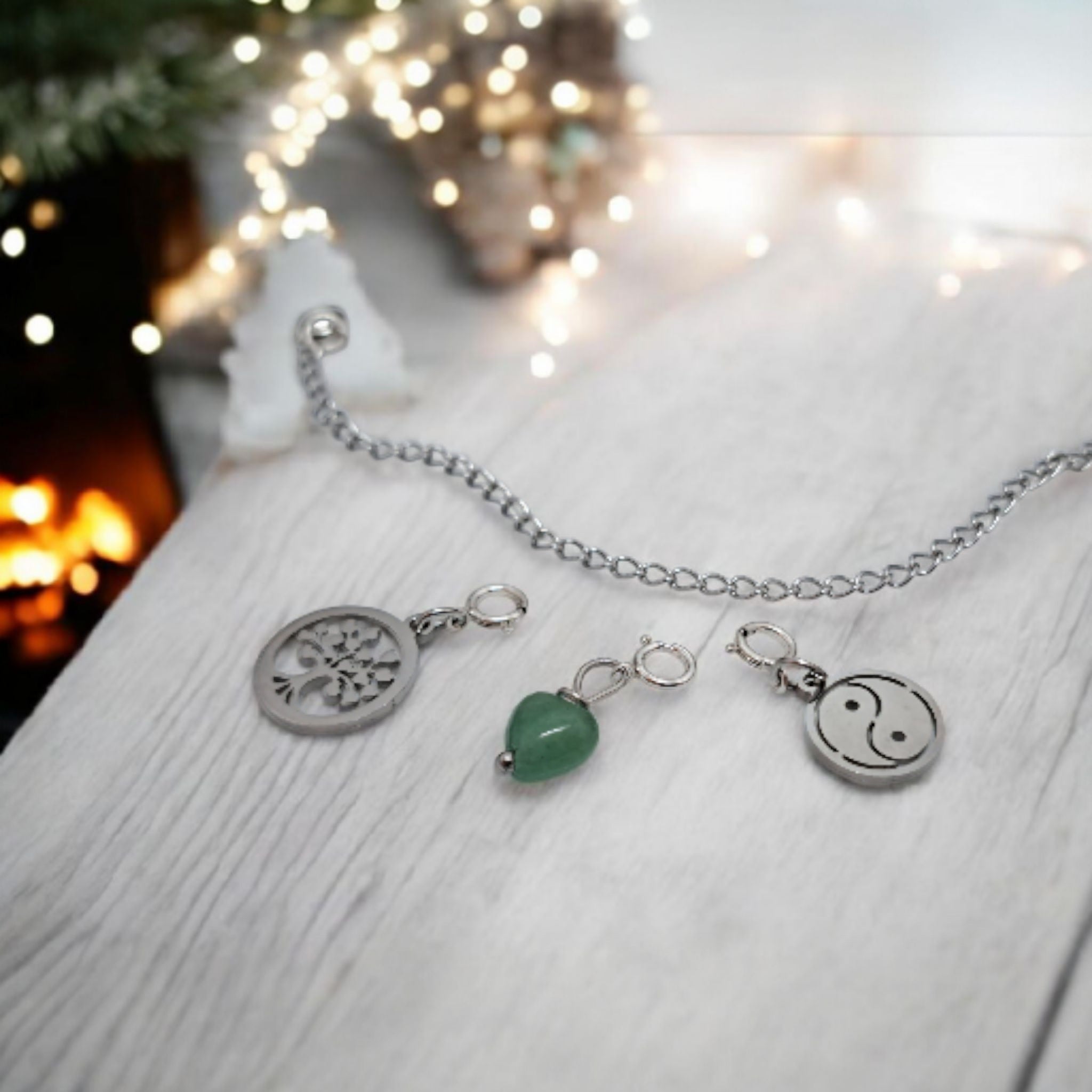 Pack Abondance & Réussite : Trio Charms Aventurine, Arbre de Vie & Yin Yang | Bracelet Intention