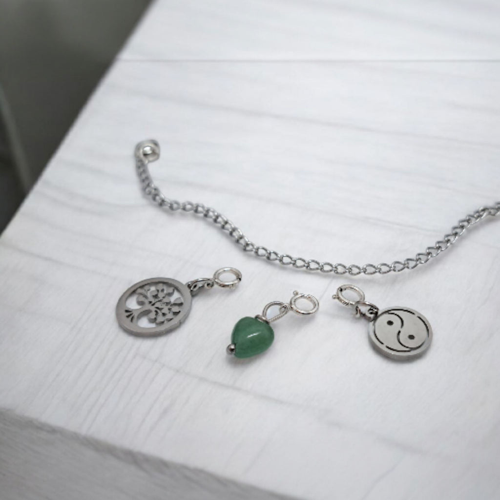 Pack Abondance & Réussite : Trio Charms Aventurine, Arbre de Vie & Yin Yang | Bracelet Intention