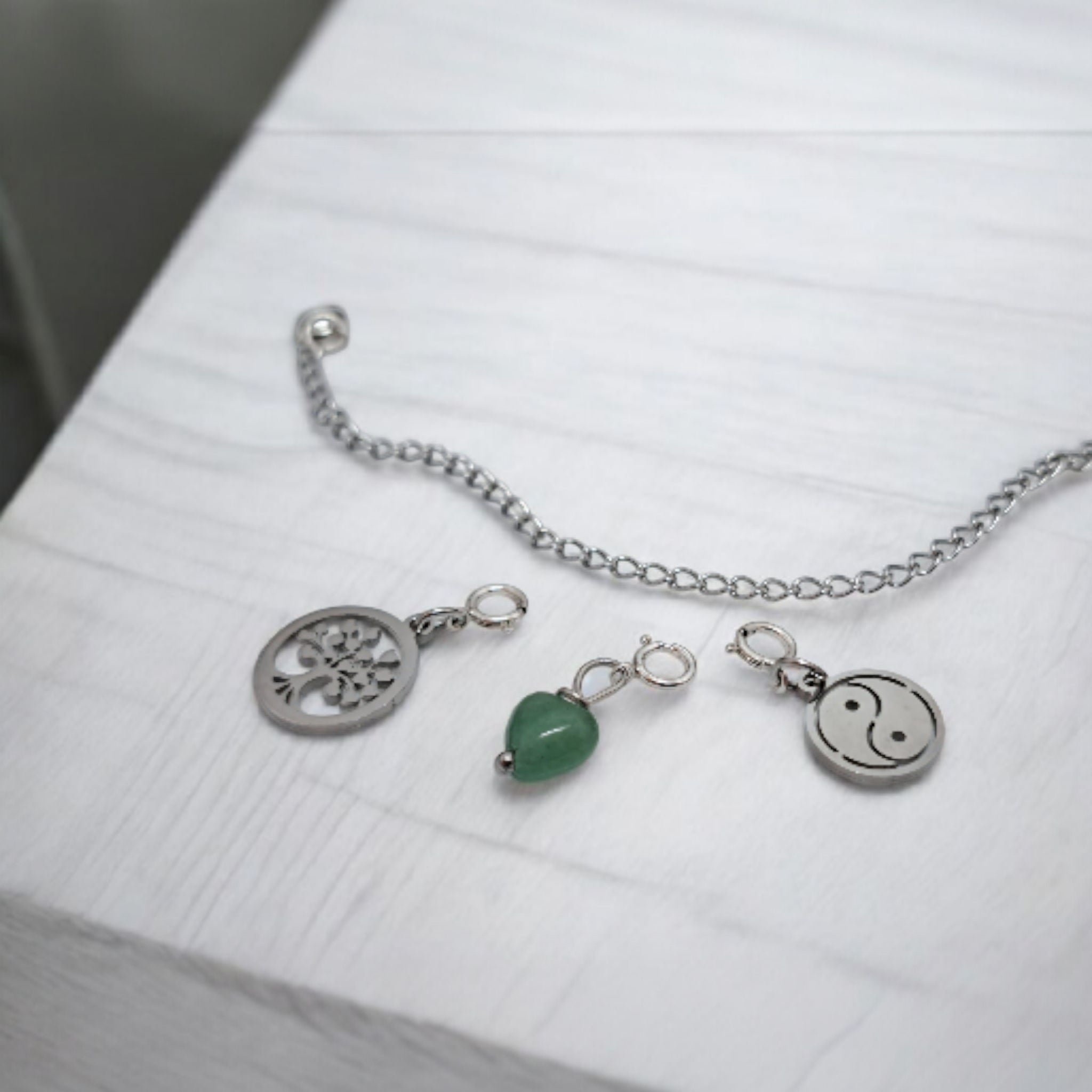 Pack Abondance & Réussite : Trio Charms Aventurine, Arbre de Vie & Yin Yang | Bracelet Intention