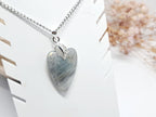 Pendentif Cœur Labradorite Argent 925 Cadeau Noel