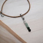 Pendentif Intention "Nouveau Départ" | Pierre de Lune, Aventurine & Agate Mousse