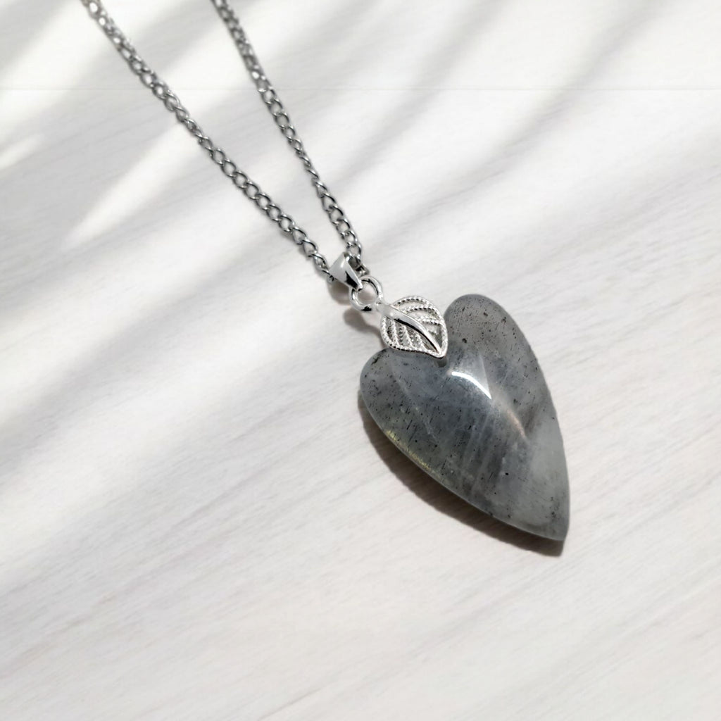 Pendentif Cœur Labradorite Argent 925 Cadeau Noel