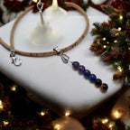 ✨ Pendentif Intention : Protection & Sagesse (Œil de Tigre, Lapis Lazuli, Améthyste) | Acier