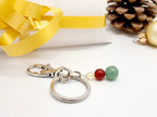 Porte-Clé Chance : Aventurine, Cornaline, Citrine | Cadeau Noël Unisexe